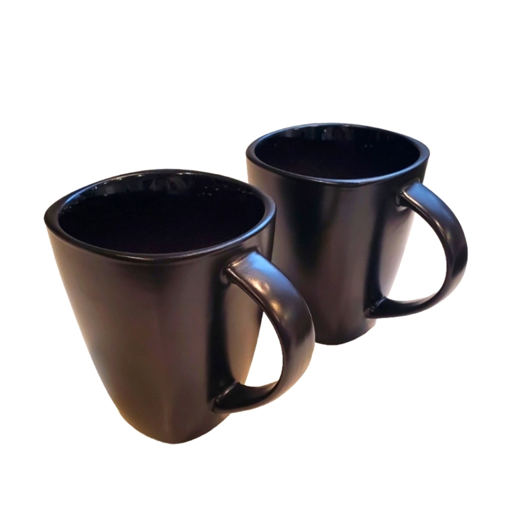 Gibson Soho Purple & Black Ombre Coffee Mugs Set of 2 Like New